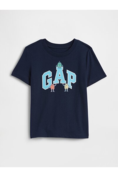 GAP Erkek Bebek Lacivert BabyGap Logo T-Shirt