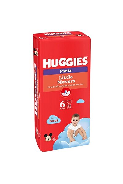 Huggies Little Movers Mega Size 6, Boy, 15-25 kg, 44 pcs
