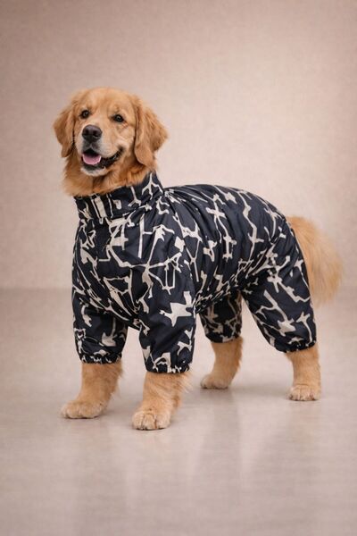 Alphadog Ligne Polarli Medium-Large Breed Dog Raincoat Overalls