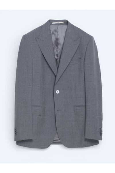 Kip Gray Plain Wool Blend Suit