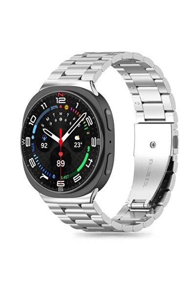 Tech-Protect Stainless Steel Band for Samsung Galaxy Watch 8 Silver