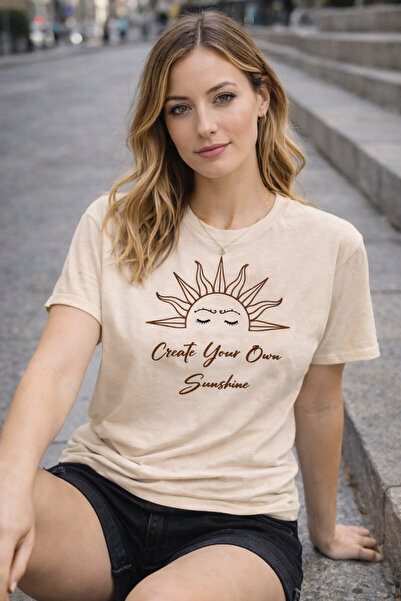 herkesemoda Creat Your Print Detailed Basic T-Shirt