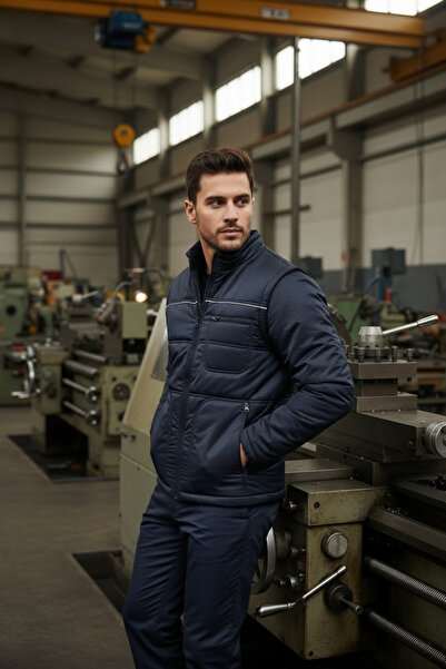 canan erman dolunay iş güvenliği ekipmanları Work Jacket with Removable Sleev...