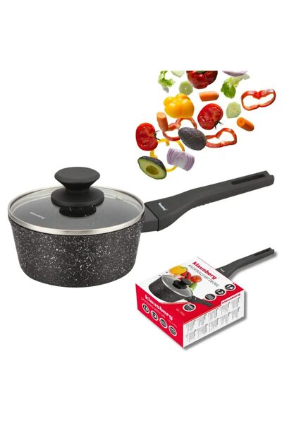 Klausberg Cratita din marmura, capacitate 1,2 litri 16 cm, cu capac, antiader...