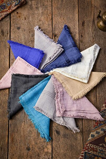 SOFT İPEK SİM DETAYLI PAMUK EŞARP 10 ADET 110*110 CM