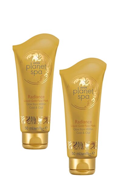 AVON 2 x Planet Spa Radiance Liquid Gold Face Mask, 50ml + Magnetic Heart Gift