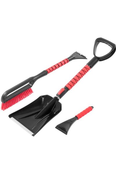 Evelise Snow removal set for cars, with brush, scraper and shovel with telesc...