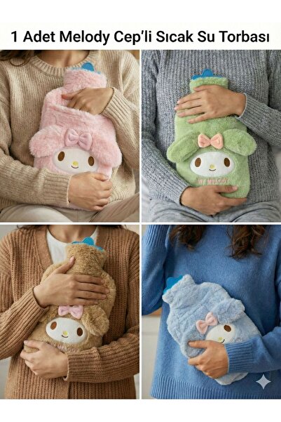Reona Peluş Kılıflı My Melody Sıcak Su Torbası | Cepli El Geçmeli | El Isıtıc...