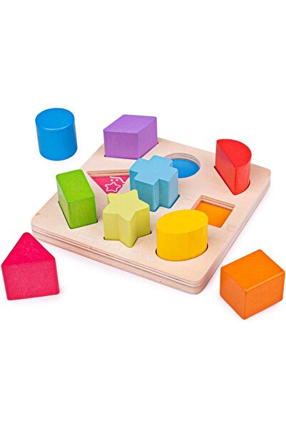 Generic Wooden Shape Sorter with 10 Play Pieces