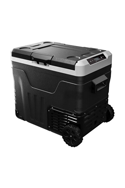 EUHOMY 50L Portable Car Fridge, 12V/24V/110-240V, Touch Control, Black/Grey