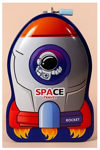Artlantis Metal Kumbara Roket Anahtarlı 1 Adet Kilitli Astronot Roket Uzay Me...