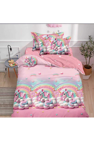 OEM Bed linen with elastic for a single bed, 4 pieces, Finet, DREAM-1565