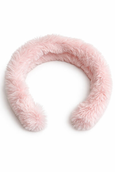 Beksy Accessory Lüks Peluş Pofuduk Saç Tacı - Yumuşak Dokulu Makyaj ve Spa Ta...