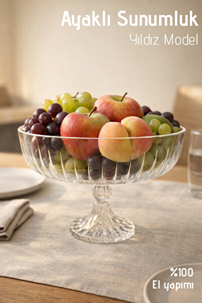 Nandy Home Handmade Glass, Star Model Bowl Presentation Stand with Stand - Pr...