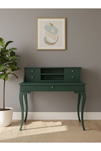 Gazzini Furniture Regis Rustik Still Raflı Ahşap Çalışma Masası 70x110