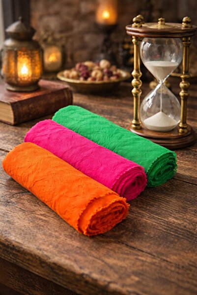 SOFT İPEK BAMBU KRAŞ ŞAL TURUNCU - YEŞİL - PEMBE