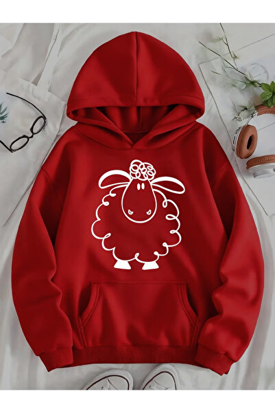 ALEYZA MODA Unisex Men/Women Sheep Custom Printed Cotton Oversized Hooded Swe...