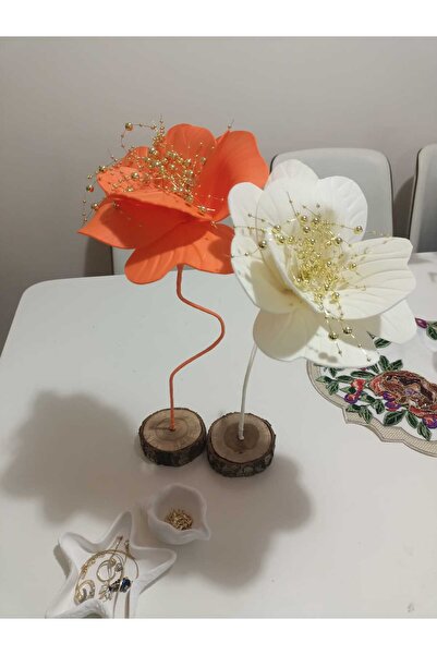 Rose bloome Dekoratif obje 2'li eva anemon tasarım