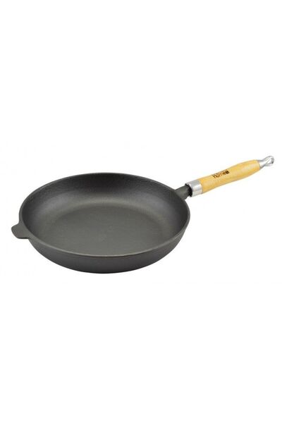 Perfect Home Cast iron frying pan with wooden handle 30cm