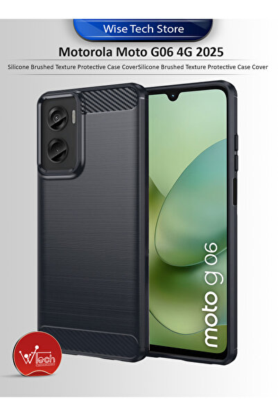 Wtech Motorola Moto G06 4G 2025 Silicone Brushed Texture Protective Case Cover