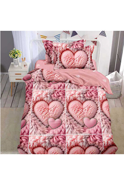 OEM Lenjerie de pat cu elastic pentru pat de 1 persoana, 4 piese, Finet, DREA...