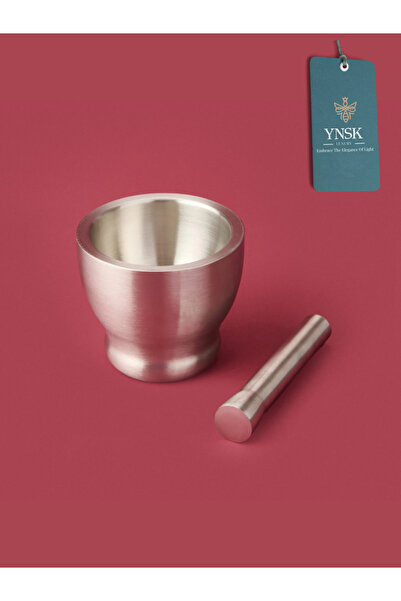 YNSK Stainless Steel Pestle and Mortar Set 10 cm - Non-Slip Base Spice Garlic...