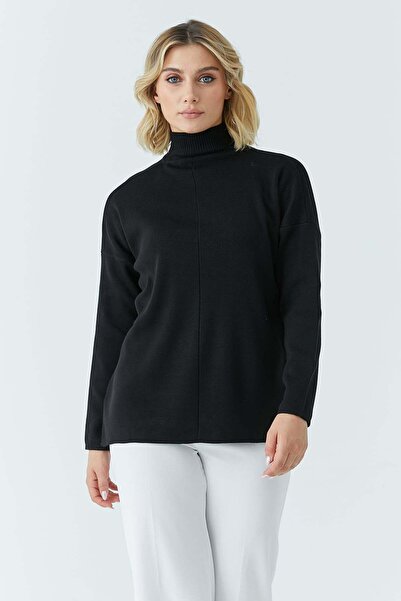 ModaPlaza Women's Half Fisherman Loose Sweater 4964