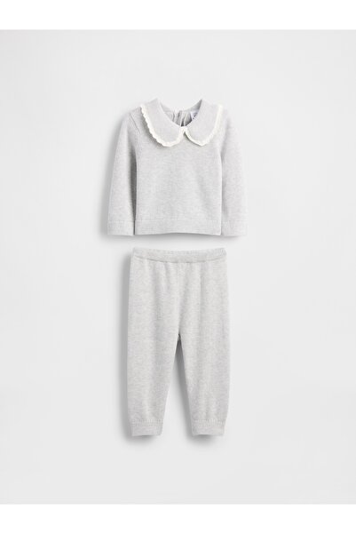 GAP Bebek Açık Gri Sweater Outfit Set