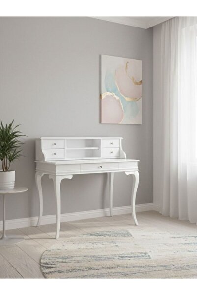 Gazzini Furniture Regis Rustik Still Raflı Ahşap Çalışma Masası 70x110