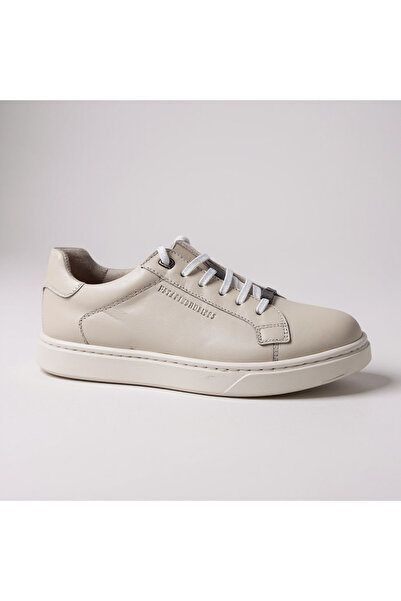 LUCIANO BELLINI Men's Leather Casual Shoes C11701 - Cream - 42