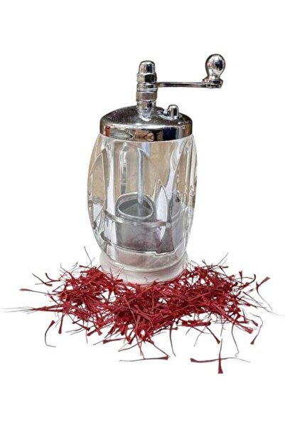 Mirfa Saffron Mill Grinder with Collection Chamber (Crystal Design)