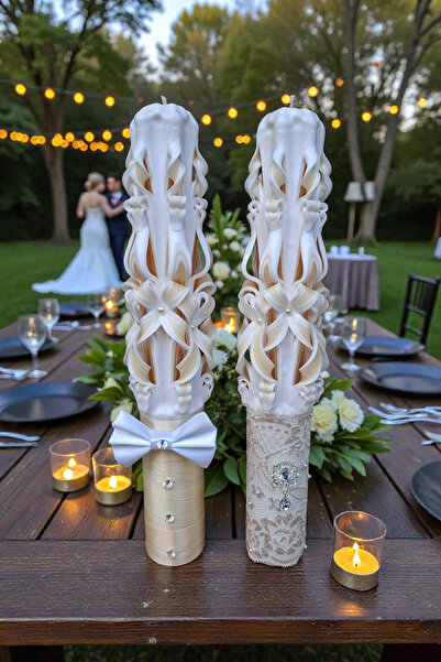 LumanariRegale Carved wedding candles