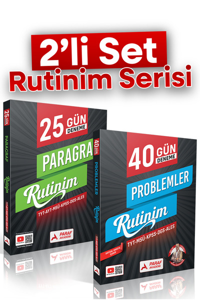 Paraf Akademi RUTİN PROBLEMLER VE RUTİN PARAGRAF 2 Lİ SET
