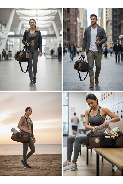 Şadoğlu Tekstil 80 cm Dev Boy Kanvas Spor ve Seyahat Çantası - %100 Pamuk Day...