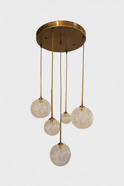 Favori Aydınlatma Sfera Modern Çoklu Cam Küre Sarkıt Avize - Eskitme Gövdeli