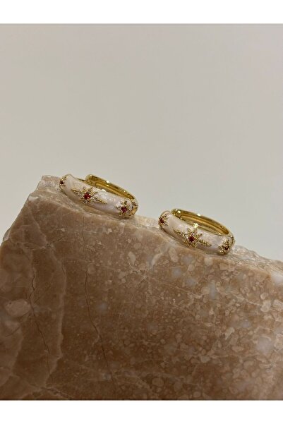 stainless steell Mineli Halka Çelik Küpe