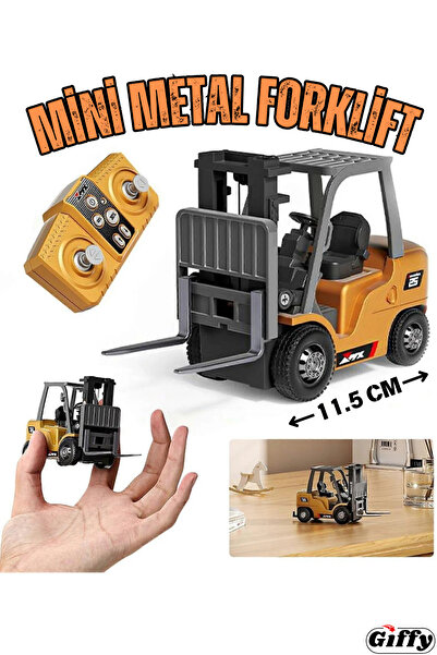 giffy Oyuncak Mini Forklift Uzaktan Kumandalı Dahili Şarjlı Metal Gövde 1:64 ...
