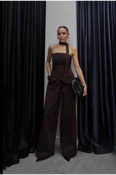 FMN Butik serie premium fără bretele croială bluză cu detaliu corset cu șnur ...