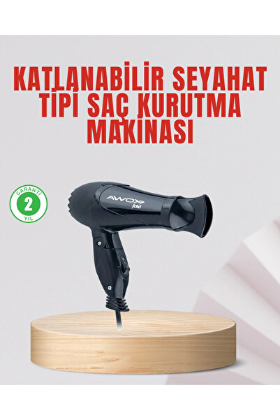 Epilons مجفف شعر من نوع السفر، قابل للطي، خفيف الوزن، ZENVIA-4567