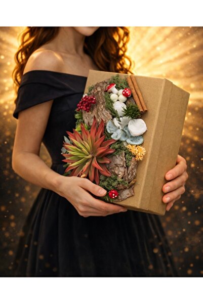 Derin Düşler Özel Tasarım Bahçe Sukulent Kapaklı Şık Lüks Doğum Günü Anneye S...