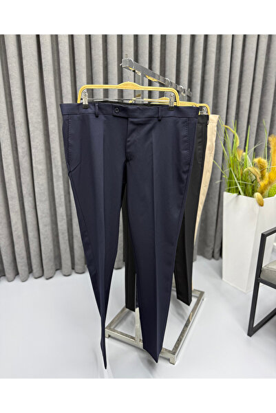 Avni Ceylan Men's Elite Line Plain Classic Fabric Trousers