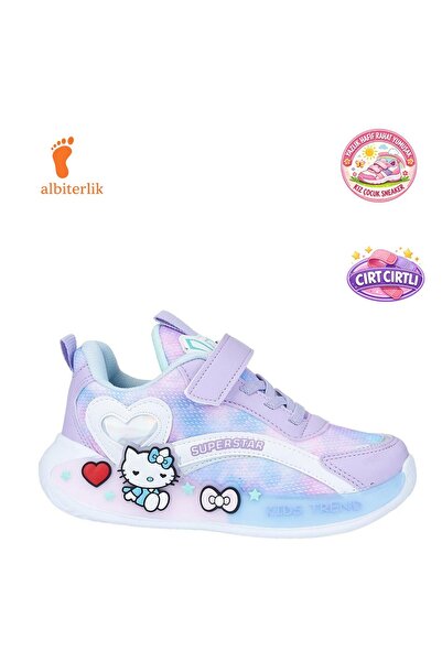 AlbiShoes Girls' Summer Soft Lightweight Comfortable Sole Velcro Flexible Sne...