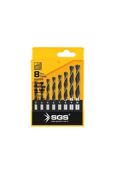 SGS 8 Parça Ahşap Matkap Ucu Seti - Kombinasyon