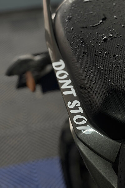 Banxtre Motosiklet için Beyaz Renk Komik Yazı Dont Stop Sticker Etiket (15CMX...