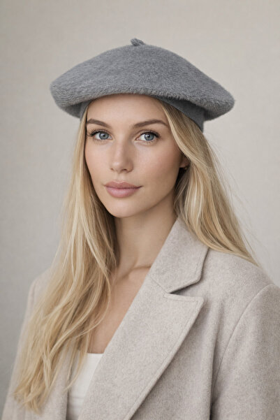 Şirin Giyim Aksesuar Women's Painter Beret French - Plush Soft Wool Angora Hat