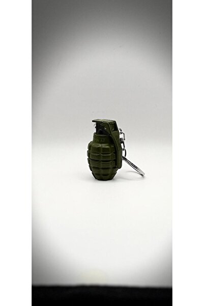 Zera Yeşil Renk Bomba Tasarımlı Anahtarlıklı Tekrar Doldurulabilir Model Çakmak