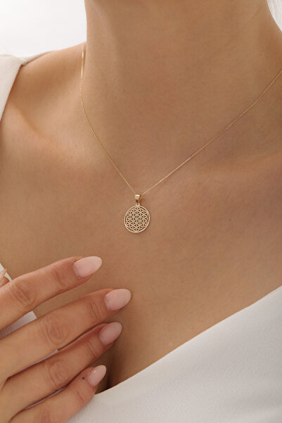 Kado Kuyumculuk 14 Ayar Altın Yaşam Çiçeği Kolye