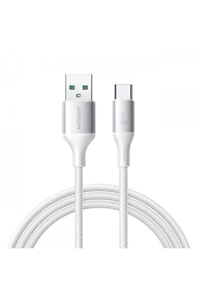 Joyroom Cablu Date si Incarcare USB-A - USB-C S-A28 Flash, 30W, 2m, Alb