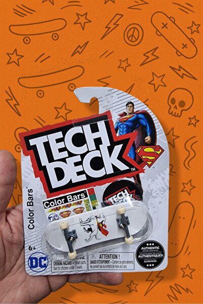 FeyzaDesign Superman Serisi Tech Deck Color Bars x DC, Krypto Superdog Parmak...