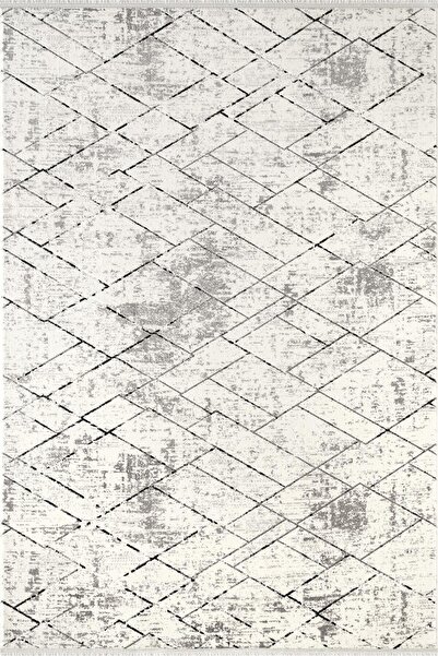 Karmen Halı Look Black LB007G Krem Halı Siyah Dekoratif Çizgili Modern Desen ...